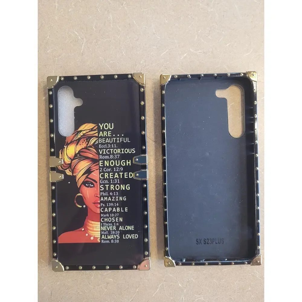Samsung Galaxy A34 5G Phone Case Blk/Gold Hardware Religious New Lot of 2